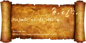 Hajmási Ádám névjegykártya
