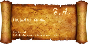 Hajmási Ádám névjegykártya